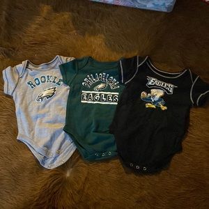 Set of Philadelphia Eagles onesies
